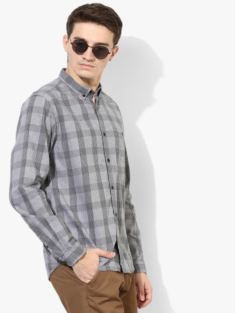 

Grey Checked Slim Fit Casual Shirt
