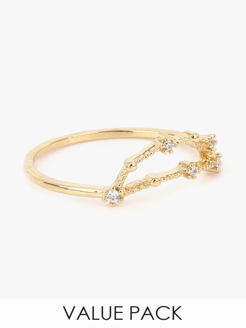 

Golden Stacking Rings Set, Gold
