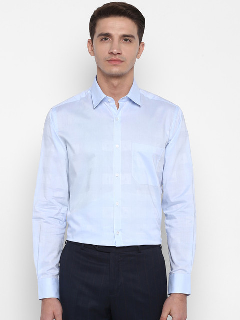 

Raymond Men Blue Regular Fit Checked Formal Shirt