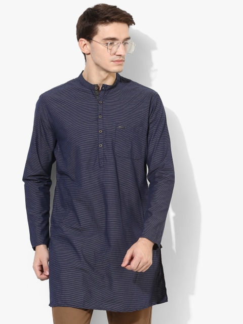 

Navy Blue Striped Kurta