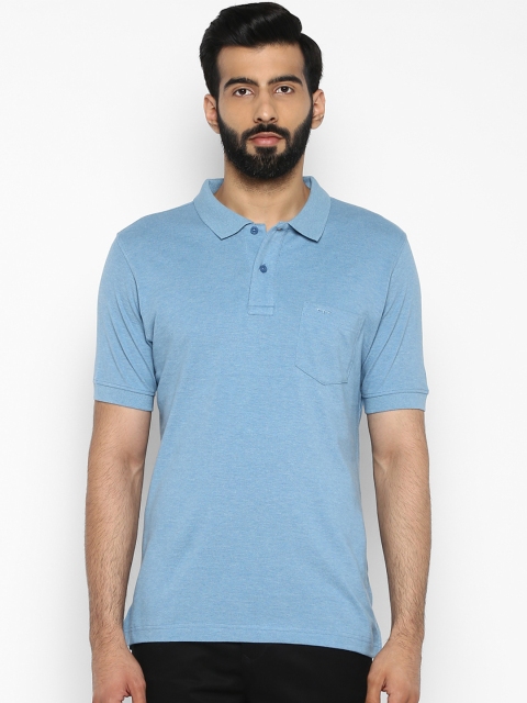 

ColorPlus Men Blue Solid Polo Collar T-shirt