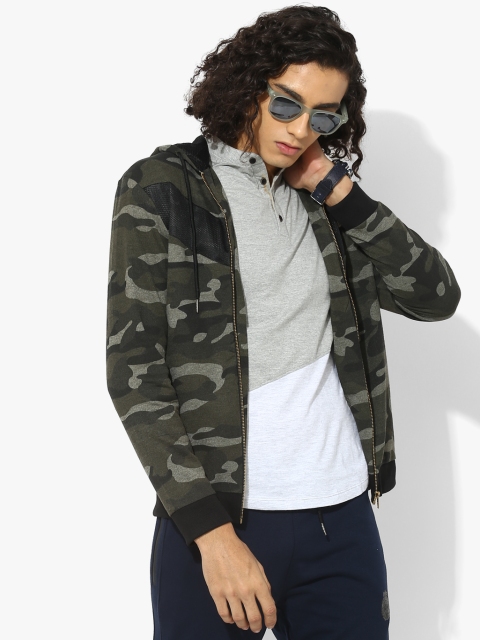 

Olive Printed Hoodie