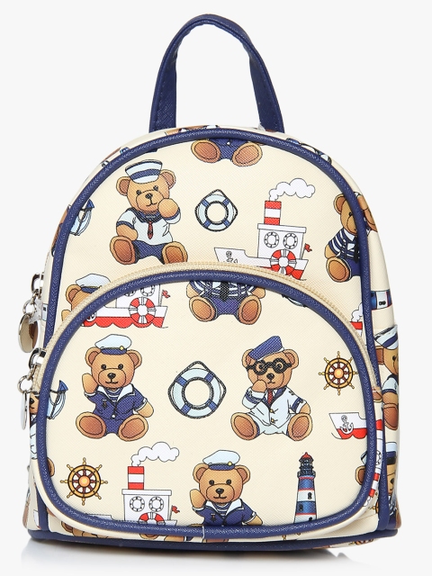

Beige Leather Backpack