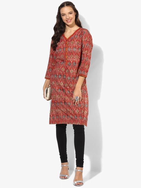 

Maroon Printed Kurta