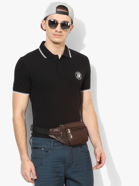 

Black Solid Slim Fit Polo T-Shirt