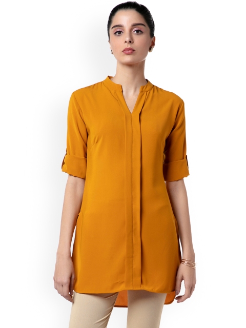 

Soch Yellow Solid Tunic, Mustard