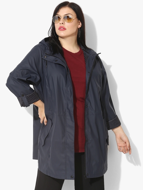 

DOROTHY PERKINS Women Navy Blue Solid Open Front Jacket