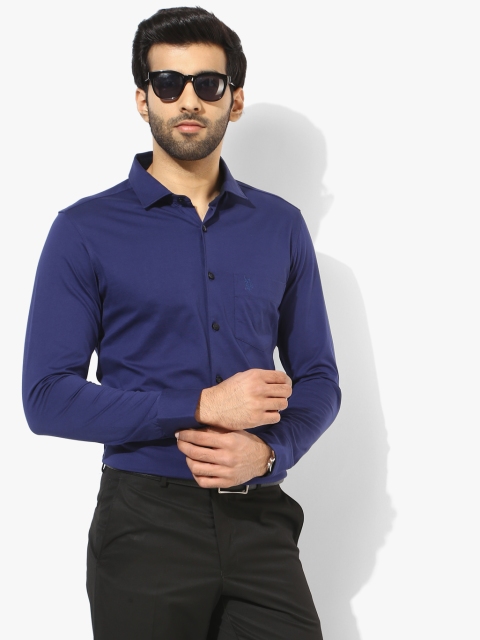 

Navy Blue Slim Fit Formal Shirt