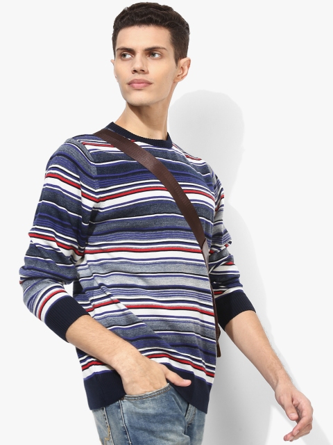 

Multi Striped Round Neck Sweater