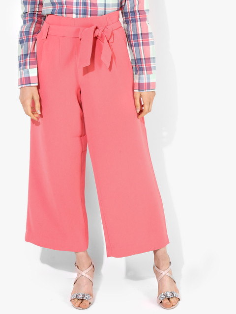 

COVER STORY Women Pink Straight Solid Palazzos