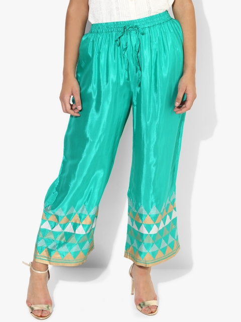 

Green Printed Regular Fit Palazzo