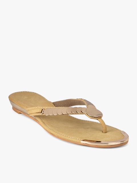 

Gold Open Toe Flats Sandals