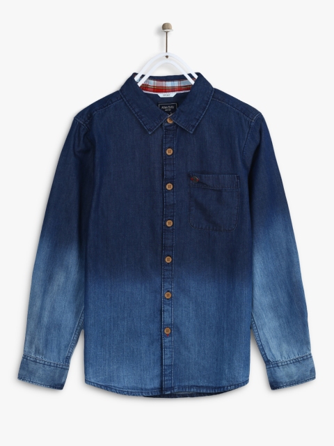 

Blue Slim Fit Denim Shirt
