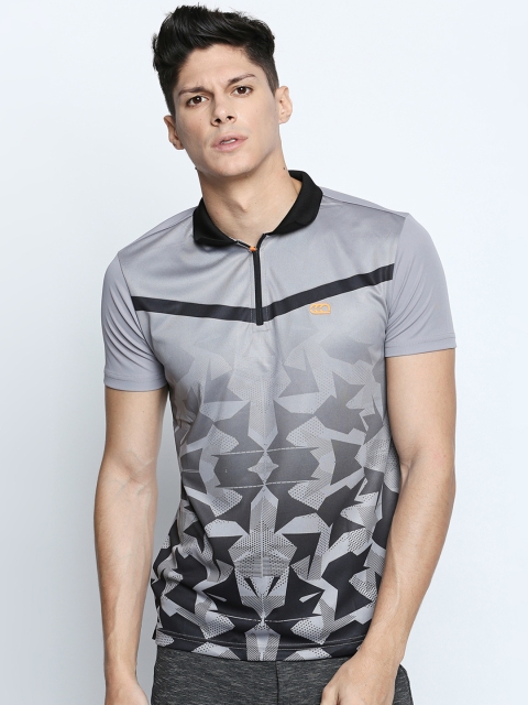

Ajile by Pantaloons Men Grey Printed Polo Collar T-shirt
