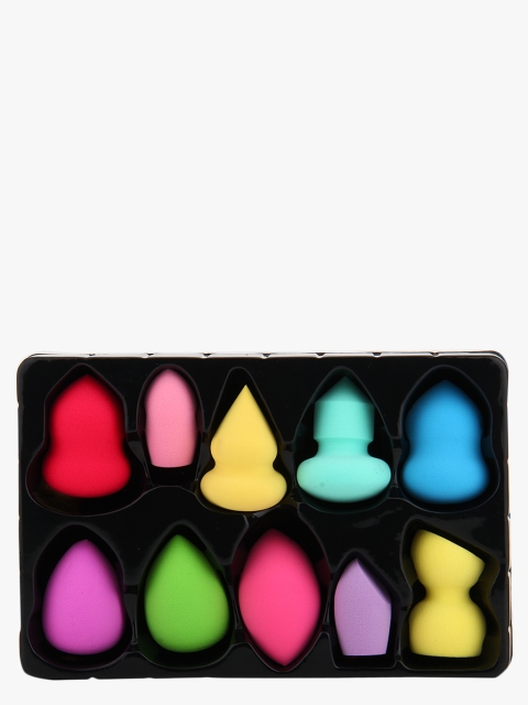 

Makeup Blender Puff Sponge Set Of 10 Latex Free Sponges In Varied Colors, Na