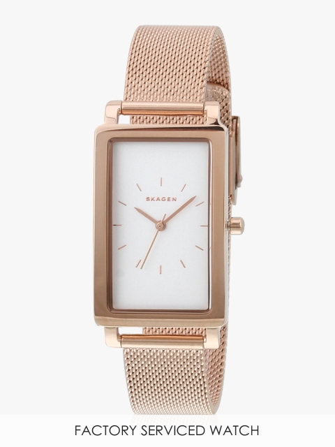 

Hagen Skw2466 Rose Gold/White Analog Watch