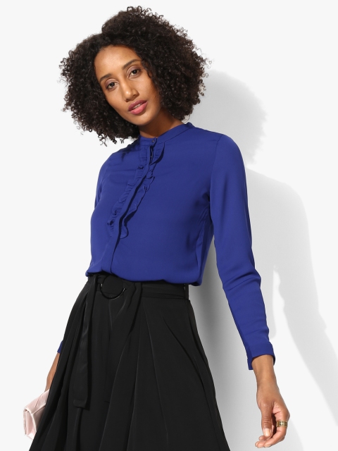 

Blue Solid Blouse