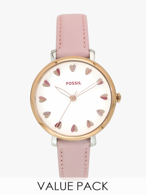 

Jacqueline ES4351SET Rose Gold/White Analogue Watch