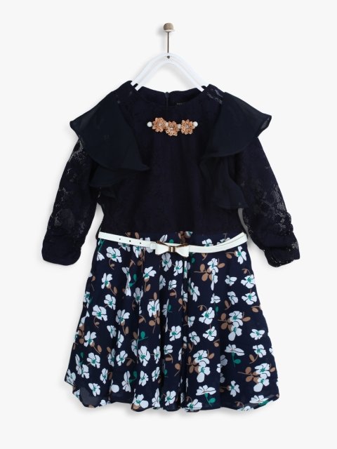 

Tiny Girl Navy Blue Fit & Flare Dress