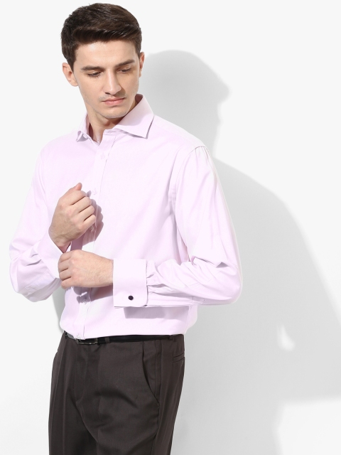 

Pink Solid Regular Fit Formal Shirt