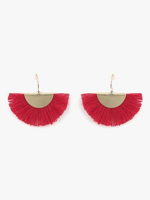 

Pink Fabric Danglers And Drop