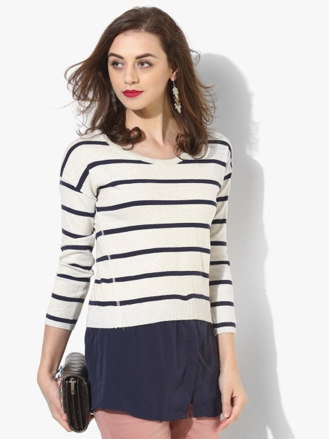 

Light Grey Striped Blouse
