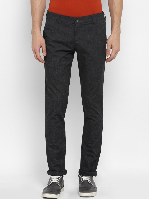

Parx Men Grey Slim Fit Self Design Regular Trousers