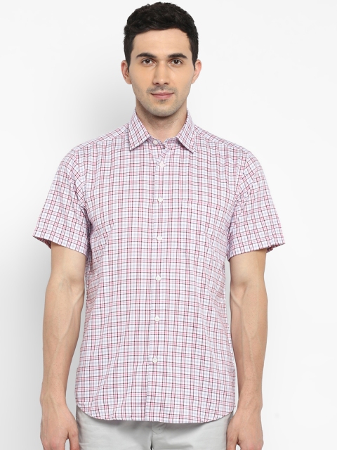 

ColorPlus Men Beige & Purple Tailored Fit Checked Casual Shirt