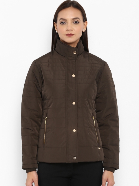 

Park Avenue Women Brown Solid Padded Jacket