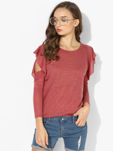 

Madame Women Red Solid Top
