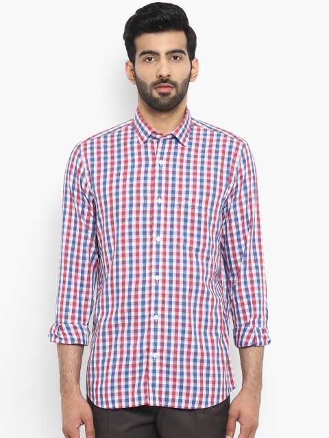 

ColorPlus Men Multicoloured Tailored Fit Checked Casual Shirt, Multi