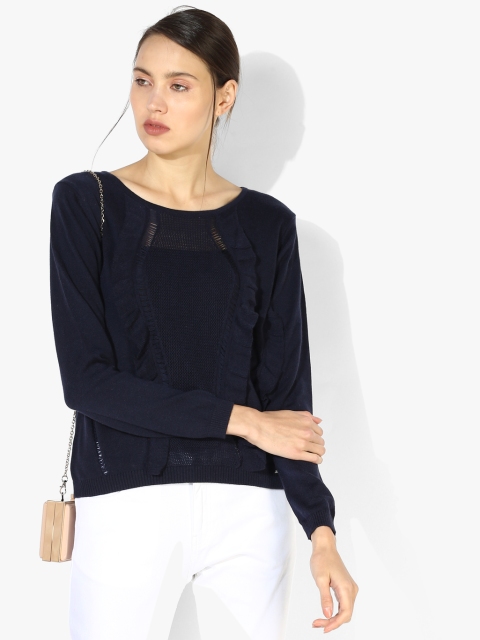 

Navy Blue Solid Blouse