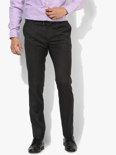 

Dark Grey Checked Slim Fit Formal Trouser