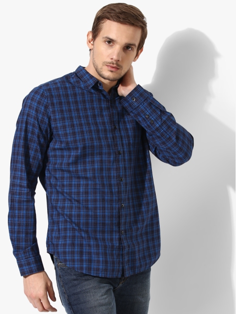

Blue Checked Regular Fit Casual Shirt