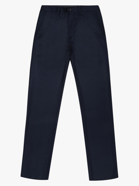 

Navy Blue Solid Slim Fit Formal Trouser
