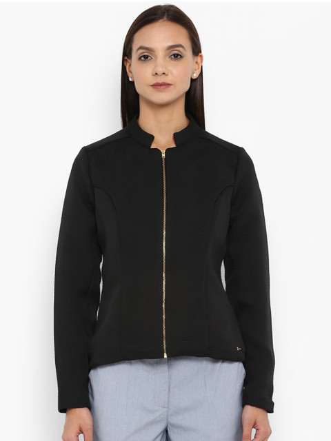 

Park Avenue Women Black Solid Padded Jacket