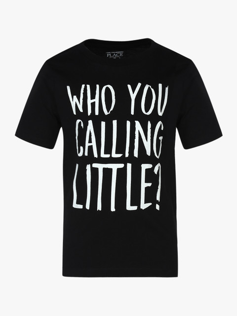 

Black Printed Round Neck T-shirt