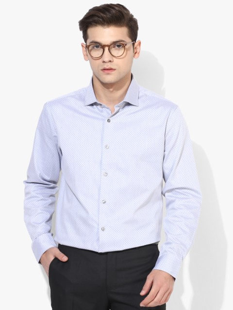 

Grey Solid Regular Fit Formal Shirt