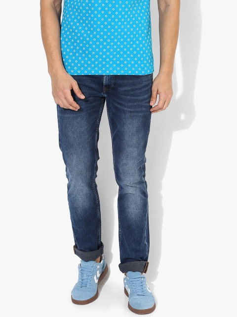

Navy Blue Washed Low Rise Regular Fit Jeans