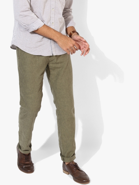 

Olive Solid Slim Fit Chinos