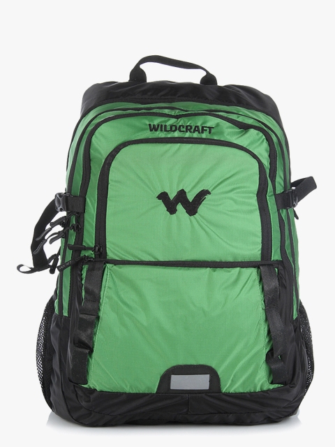 

Unisex Green Colourblocked Backpack