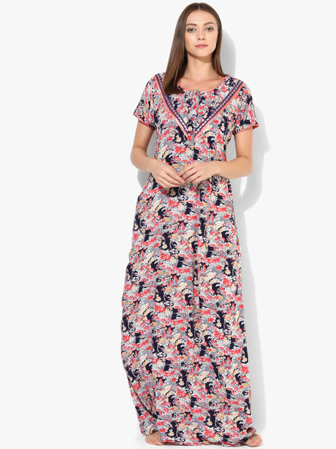 

Sweet Dreams Multi-Coloured Printed Maxi Nightdress