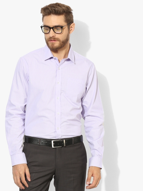 Purple Checked Slim Fit Formal Shirt