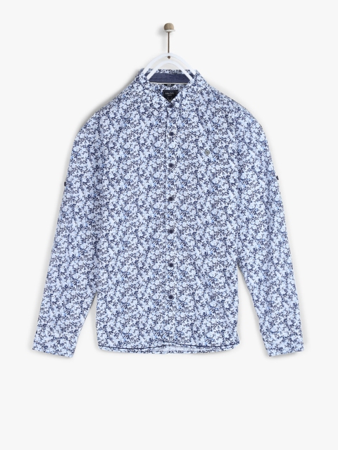 

Navy Blue Slim Fit Casual Shirt