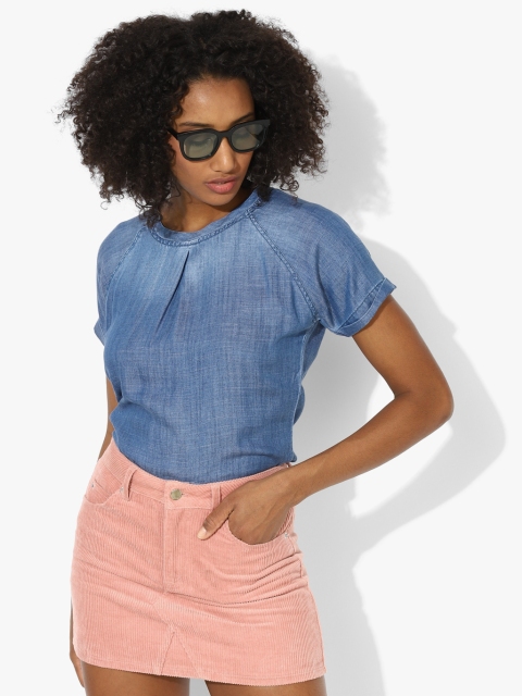 

Blue Solid Blouse