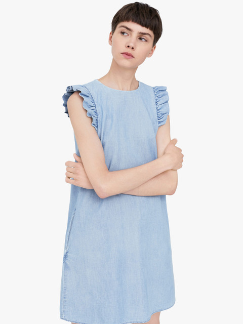 

Light Blue Frills Denim Dress