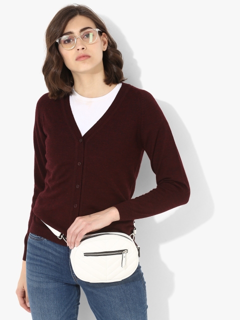 

Maroon Solid Cardigan