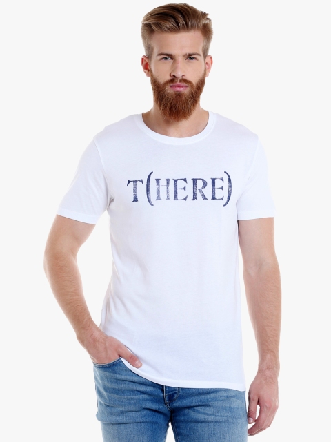 

White Printed Round Neck T-Shirt
