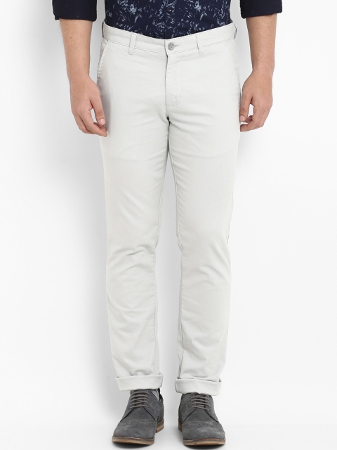 

Parx Men White Slim Fit Solid Regular Trousers