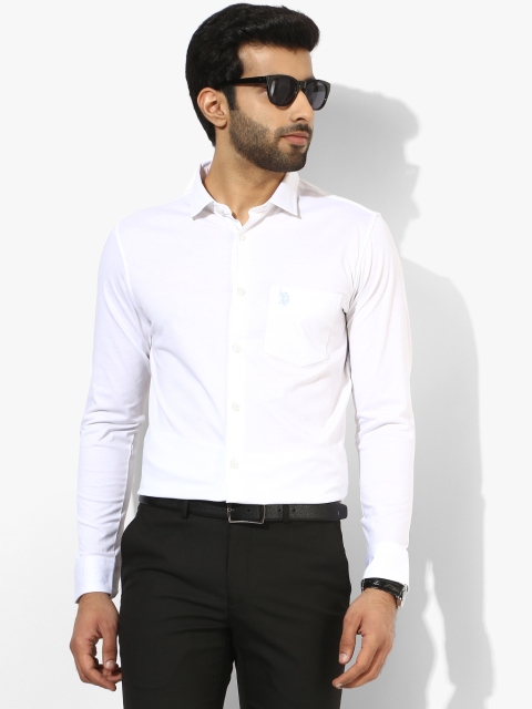 White Slim Fit Formal Shirt